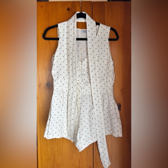 Rails Polka Dot Romper – White Button Front – Size S - Picture 4 of 9